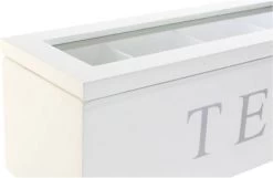 Boîte à Thé/boîte à Thé En Bois MDF Blanc 3 Compartiments 26 X 9 Cm - Boîtes De Rangement Pour Sachets De Thé -Dégustation Délicate 1200x784 1