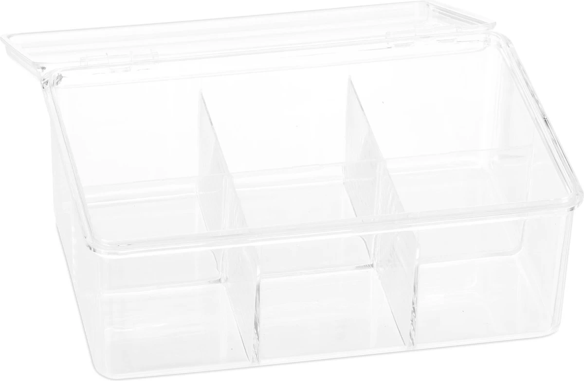 Relaxdays 4 X Boîte à Thé Transparent - Boîte à Thé 6 Compartiments - Organisateur De Sachets De Thé - Rectangle 10 Relaxdays 4 X Boîte à Thé Transparent - Boîte à Thé 6 Compartiments - Organisateur De Sachets De Thé - Rectangle – Image 8