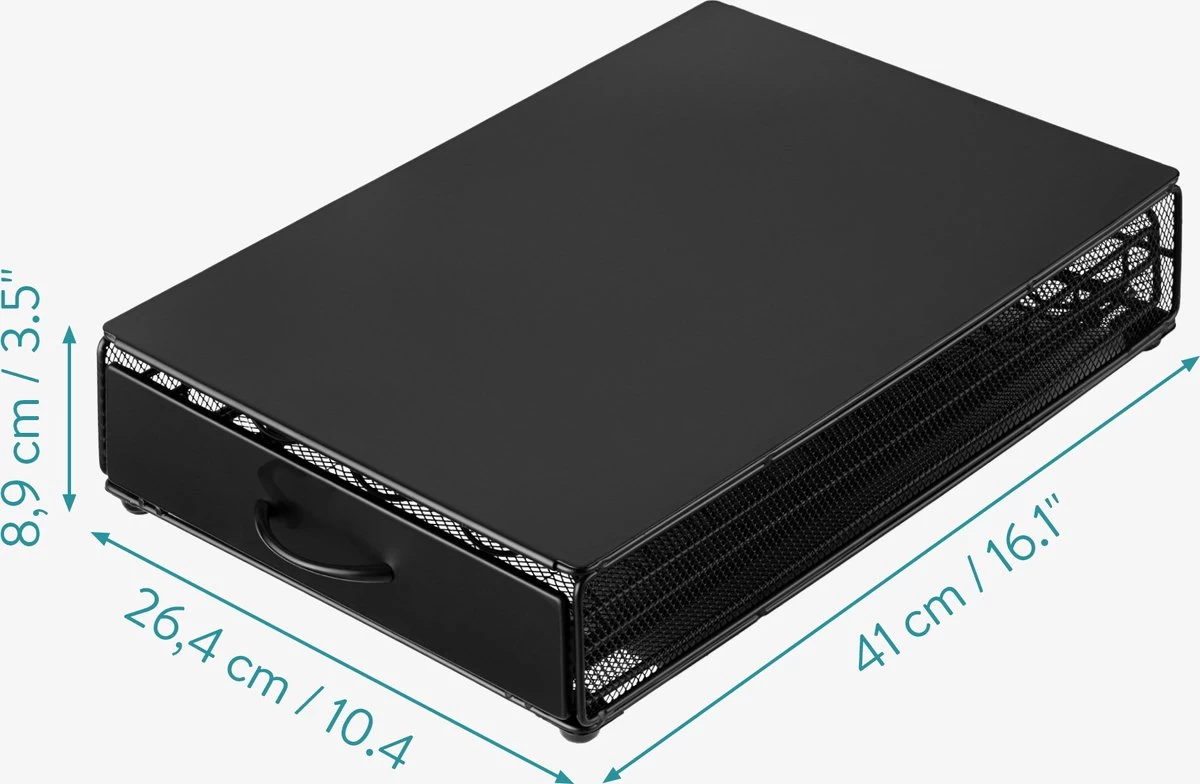 Navaris Porte-capsule Avec Tiroir - Support En Fer Pour Tasses à Café - Convient Aux Tasses Nespresso Vertuo - Tiroir De Rangement Pour 40 Capsules De Café 6 Navaris Porte-capsule Avec Tiroir - Support En Fer Pour Tasses à Café - Convient Aux Tasses Nespresso Vertuo - Tiroir De Rangement Pour 40 Capsules De Café – Image 4