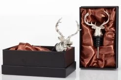 Verseur Renne - Verseur - Renne - Cadeau - Bec Verseur - Verseur Vin - Verseur Bouteille - Bouteille - Boisson - Verseur - Uniek - Argent - Coffret Cadeau - Coffret Cadeau - Coffret Vin - Accessoires Vin -
