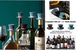 Bouchon De Bouteille De Vin - Bouchons En Silicone - Bouchon De Vin Amusant - Bouchons De Vin - Économiseur De Vin Réutilisable - Chapeau De Gentleman - Bières - Champagne - Boisson - Gadgets De Cuisine - (3Packs) -Dégustation Délicate 1200x792 7