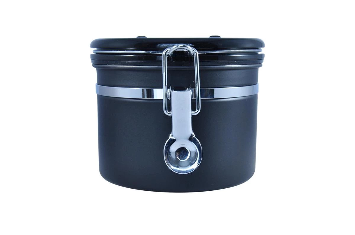 Boîte à Café En étain De Stockage De Café Hermétique Avec Sortie De CO2 250g Noir Mat 4 Boîte à Café En étain De Stockage De Café Hermétique Avec Sortie De CO2 250g Noir Mat – Image 2