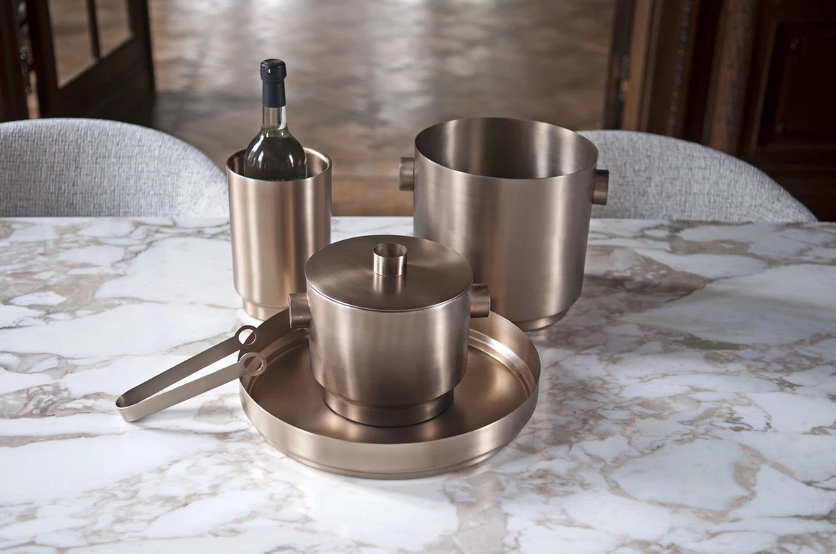 XLBoom - Cave à Vin RONDO - Soft Copper - Acier Inoxydable Couleur Cuivre - Ø13 X H20cm 4 XLBoom - Cave à Vin RONDO - Soft Copper - Acier Inoxydable Couleur Cuivre - Ø13 X H20cm – Image 2