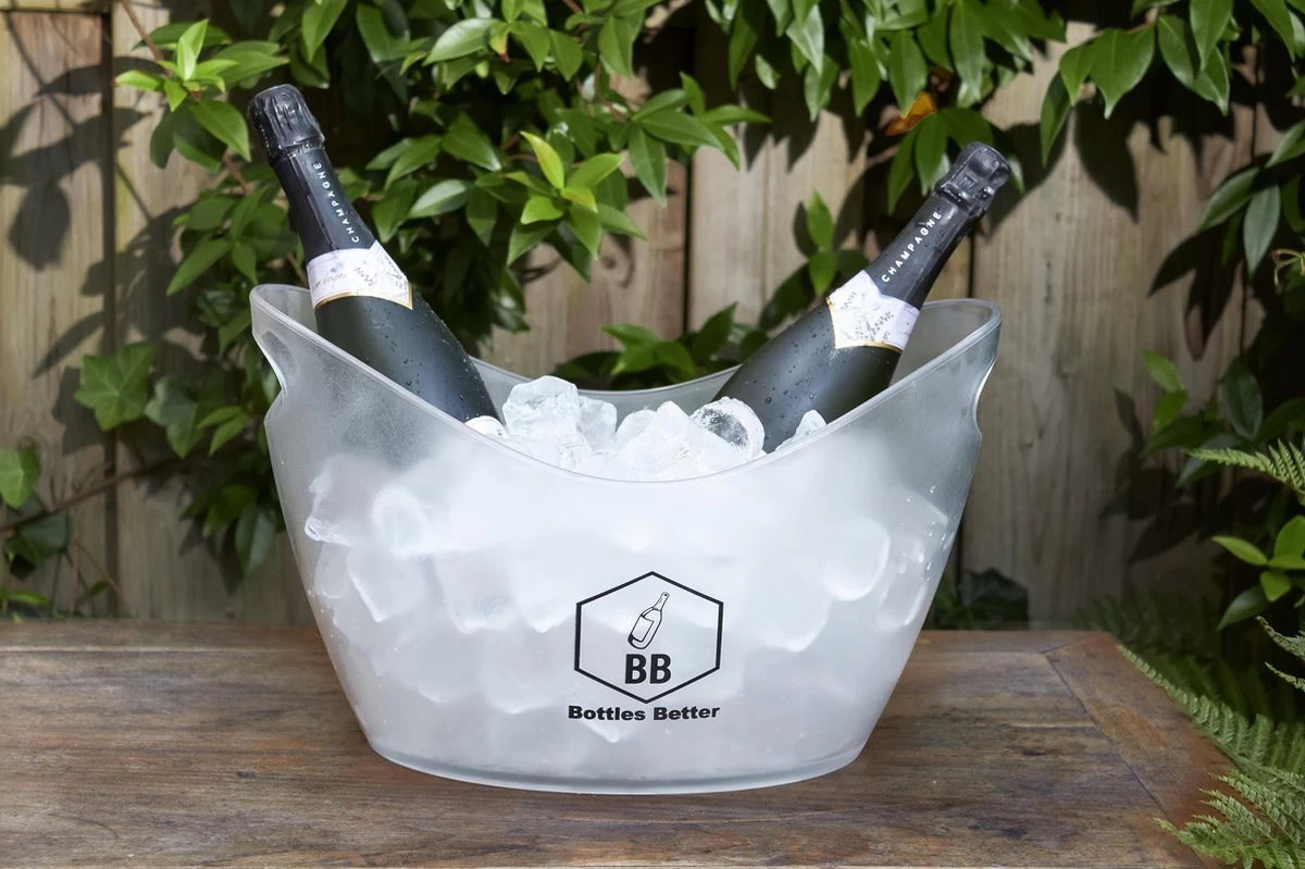 Bottles Better - TAILLE SEAU À GLACE - Seau à Glace - Refroidisseur à Champagne/ Boisson 12 Litres (Contenu 16 à 18 Pils 0,3l 4 Bottles Better - TAILLE SEAU À GLACE - Seau à Glace - Refroidisseur à Champagne/ Boisson 12 Litres (Contenu 16 à 18 Pils 0,3l – Image 2