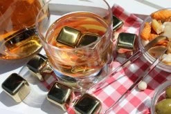 Bloc De Glace De Remplacement - Whisky Stones En Acier Inoxydable Couleur Or - Lot De 8 -Dégustation Délicate 1200x800 136