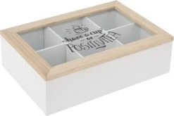 Excellent Houseware Boîte à Thé/boîte à Thé En Bois Avec 6 Compartiments - 24 X 16 X 7 Cm - Marron / Blanc - Boîtes à Thé 7 Excellent Houseware Boîte à Thé/boîte à Thé En Bois Avec 6 Compartiments - 24 X 16 X 7 Cm - Marron / Blanc - Boîtes à Thé -Dégustation Délicate 1200x800 14