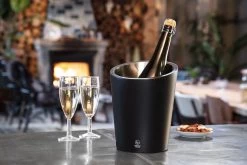 Leopold Vienna - Seau à Champagne Double Paroi En Acier Inoxydable Noir Mat -Dégustation Délicate 1200x800 57