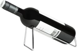 QUVIO Wijnrek / Wijnrek Métal / Wijnrek Portrait / Paysage Wijnrek / Range-bouteilles - 1 Bouteille - Acier Inoxydable