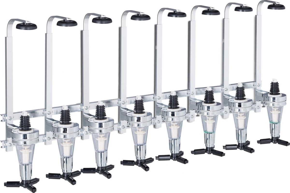 Relaxdays Bar Butler Wall - Distributeur De Boissons - 3 Cl - Porte-bouteille - 8 Bouteilles 13 Relaxdays Bar Butler Wall - Distributeur De Boissons - 3 Cl - Porte-bouteille - 8 Bouteilles – Image 11