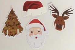 Noël - Décoration - Bonnet De Noel - Père Noël - Sapin De Noël - Renne - Glas à Vin - Verre - Fluut - Champagne - Décoration En Verre - 20 Pièces