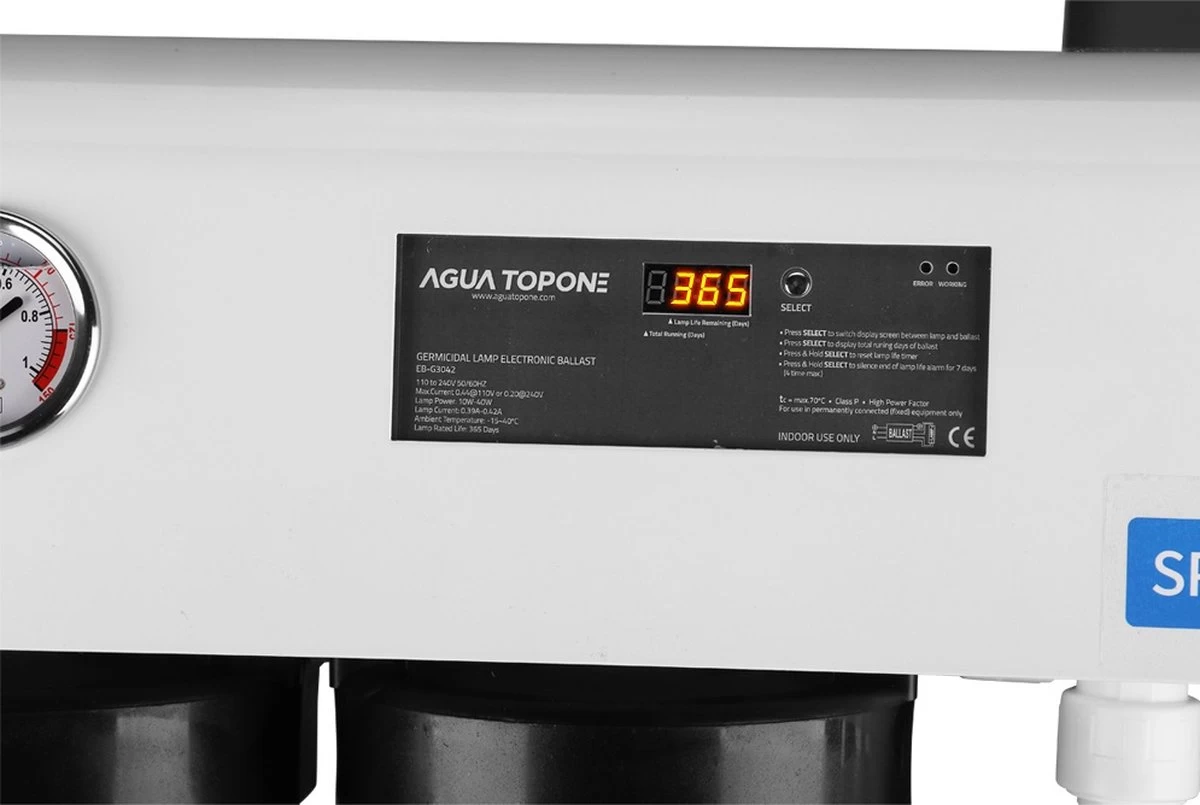 VHW104 Système De Filtre UV Pour Eau Potable, 5 étapes, 30 Litres / Minute. PP – GAC – CTO + Filtre UV. De L'eau Potable Propre Et Salubre Dans Toute La Maison 5 VHW104 Système De Filtre UV Pour Eau Potable, 5 étapes, 30 Litres / Minute. PP – GAC – CTO + Filtre UV. De L'eau Potable Propre Et Salubre Dans Toute La Maison – Image 3