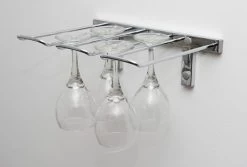 Vintageview Wineglass Rack Black 4 Verres à Vin Notez Que C'est Zwart!