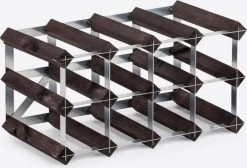 Cave à Vin Traditionnelle Co. Casier à Vin Pour 12 Bouteilles 42 X 22,8 Cm Chêne Brûlé Brun -Dégustation Délicate 1200x818 1