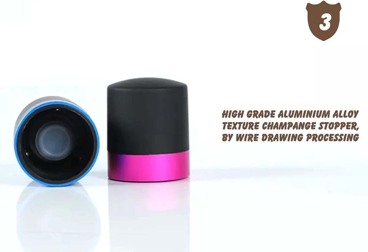 Bouchon De Bouteille De Champagne - Bouchon De Bouteille De Champagne - Vide - Couleur Noir/bleu - Bouchon Mécanique 7 Bouchon De Bouteille De Champagne - Bouchon De Bouteille De Champagne - Vide - Couleur Noir/bleu - Bouchon Mécanique – Image 5