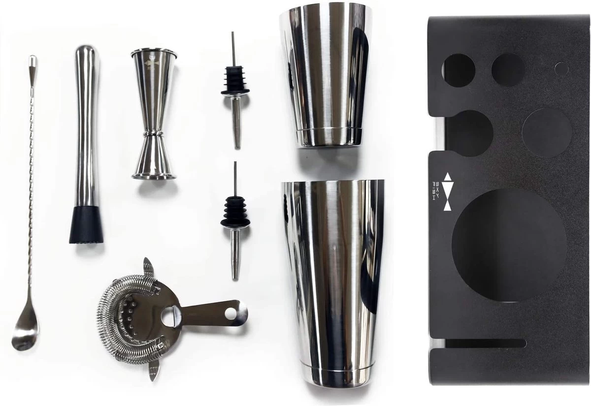 Cocktail Set - Cocktail Set Cocktail Shaker Set - Barkeeper-Bar- Kit Cocktail Set - Durable Pour La Maison Et Le Jardin Ou Un Cadeau D'anniversaire 4 Cocktail Set - Cocktail Set Cocktail Shaker Set - Barkeeper-Bar- Kit Cocktail Set - Durable Pour La Maison Et Le Jardin Ou Un Cadeau D'anniversaire – Image 2