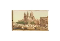 Boîte à Vin - Old Cityscape Amsterdam - Église Saint-Nicolas Prins Hendrikkade - Tirage Photo Ancien Sur Boîte En Bois - 19x36 Cm -Dégustation Délicate 1200x828 6