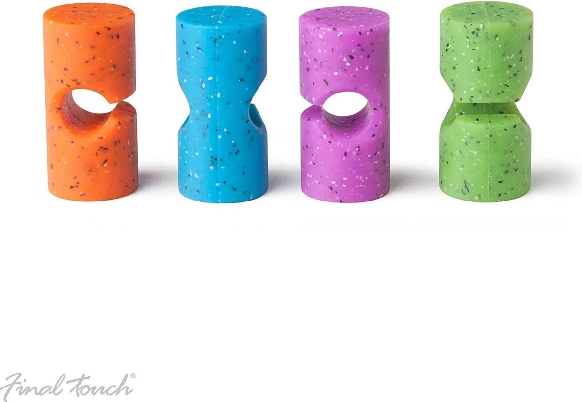 Marqueurs De Verre à Vin En Forme De Liège Final Touch Silicone 5 Marqueurs De Verre à Vin En Forme De Liège Final Touch Silicone – Image 3