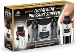 Paquet Bar Amigos Triple Value Avec 3 Bouchons à Pression Pour Le Champagne -Dégustation Délicate 1200x832