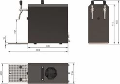 Ensemble Complet - Distributeur De Bière - Caisse à Bière STREAM 50, Refroidisseur à Circulation, Aéroréfrigérant 2 Lignes, Jusqu'à 55 Litres/heure - BLACK EDITION -Dégustation Délicate 1200x838 4