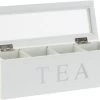 Boîte à Thé/boîte à Thé En Bois MDF Blanc 3 Compartiments 26 X 9 Cm - Boîtes De Rangement Pour Sachets De Thé -Dégustation Délicate 1200x844