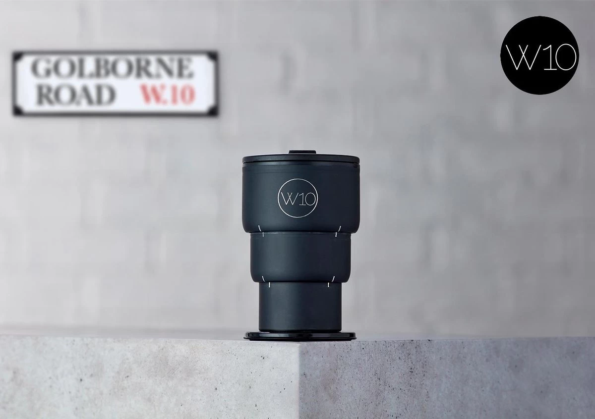 W10 Portobello - Thermos Pliable En Acier Inoxydable / Mug De Voyage - 400 Ml - Zwart - Pour Les Boissons Chaudes Et Froides 5 W10 Portobello - Thermos Pliable En Acier Inoxydable / Mug De Voyage - 400 Ml - Zwart - Pour Les Boissons Chaudes Et Froides – Image 3