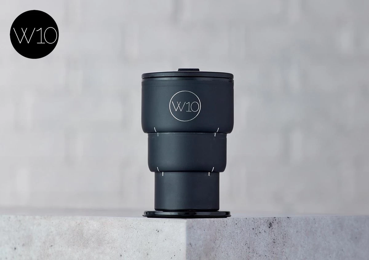 W10 Portobello - Thermos Pliable En Acier Inoxydable / Mug De Voyage - 400 Ml - Zwart - Pour Les Boissons Chaudes Et Froides 8 W10 Portobello - Thermos Pliable En Acier Inoxydable / Mug De Voyage - 400 Ml - Zwart - Pour Les Boissons Chaudes Et Froides – Image 6