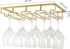 Porte-verres à Verres à Vin Suspendu - Or - 12 Verres - 4 Rangées - Porte-verre à Vin 9 Porte-verres à Verres à Vin Suspendu - Or - 12 Verres - 4 Rangées - Porte-verre à Vin -Dégustation Délicate 1200x847 5