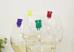 Kikkerland En Marqueurs De Verre Kikkerland - Set De 8 - Perfect Pour Les Fêtes Et Toutes Les Occasions -Dégustation Délicate 1200x851