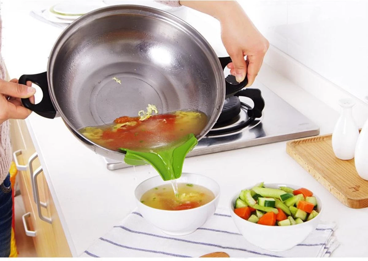 BTB Products - Bec Verseur - 2 Pièces - Aide à La Vidange - Entonnoir - Ustensiles De Cuisine - Accessoires De Vêtements Pour Bébé De Cuisine - Couvercle De Vidange - Siliconen - Vert 6 BTB Products - Bec Verseur - 2 Pièces - Aide à La Vidange - Entonnoir - Ustensiles De Cuisine - Accessoires De Vêtements Pour Bébé De Cuisine - Couvercle De Vidange - Siliconen - Vert – Image 4