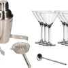 Set De Shaker à Cocktail 5 Pièces En Acier Inoxydable Comprenant 6x Verres à Cocktail/martini De Luxe - 260 Ml - 26cl - Faites Vos Propres Cocktails 1 Set De Shaker à Cocktail 5 Pièces En Acier Inoxydable Comprenant 6x Verres à Cocktail/martini De Luxe - 260 Ml - 26cl - Faites Vos Propres Cocktails -Dégustation Délicate 1200x859