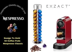 Porte-capsules De Café Compatible Nespresso (40 X Capsules) - Support Pour Capsules De Café Dosette De Café NESPRESSO - Distributeur De Capsules / Porte-capsules / Porte-capsules - Plateau 360° Et Antidérapant (argent) -Dégustation Délicate 1200x863