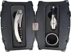 Service à Vin En Tonneau - Vin Comprenant Un égouttoir, Un Bec Verseur Et Un Tire-bouchon - Zwart - Vin - Vin Cadeau Vin