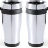 Carson 15 X Tasse Thermos / Tasses à Café Chauffantes En Acier Inoxydable Noir 500 Ml - Tasses Isolantes / Tasses De Voyage