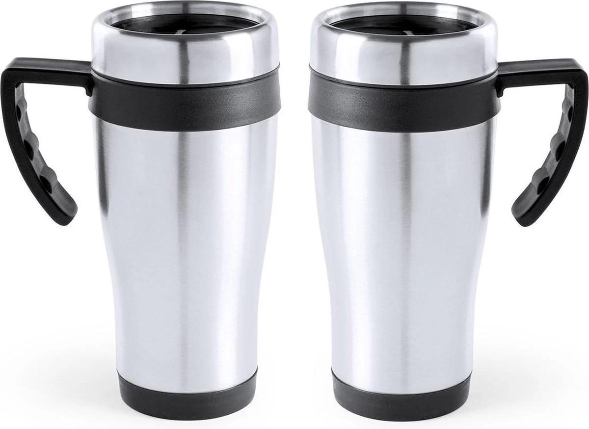 Carson 15 X Tasse Thermos / Tasses à Café Chauffantes En Acier Inoxydable Noir 500 Ml - Tasses Isolantes / Tasses De Voyage 3 Carson 15 X Tasse Thermos / Tasses à Café Chauffantes En Acier Inoxydable Noir 500 Ml - Tasses Isolantes / Tasses De Voyage