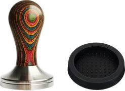 Expresso écarlate | Tampon "classic Colorato", Tampon Expresso élégant Avec Poignée Ergonomique En Bois Précieux Coloré, Pour Un Expresso Parfait, Barista Multi 58 Mm + Planche à Tamponner