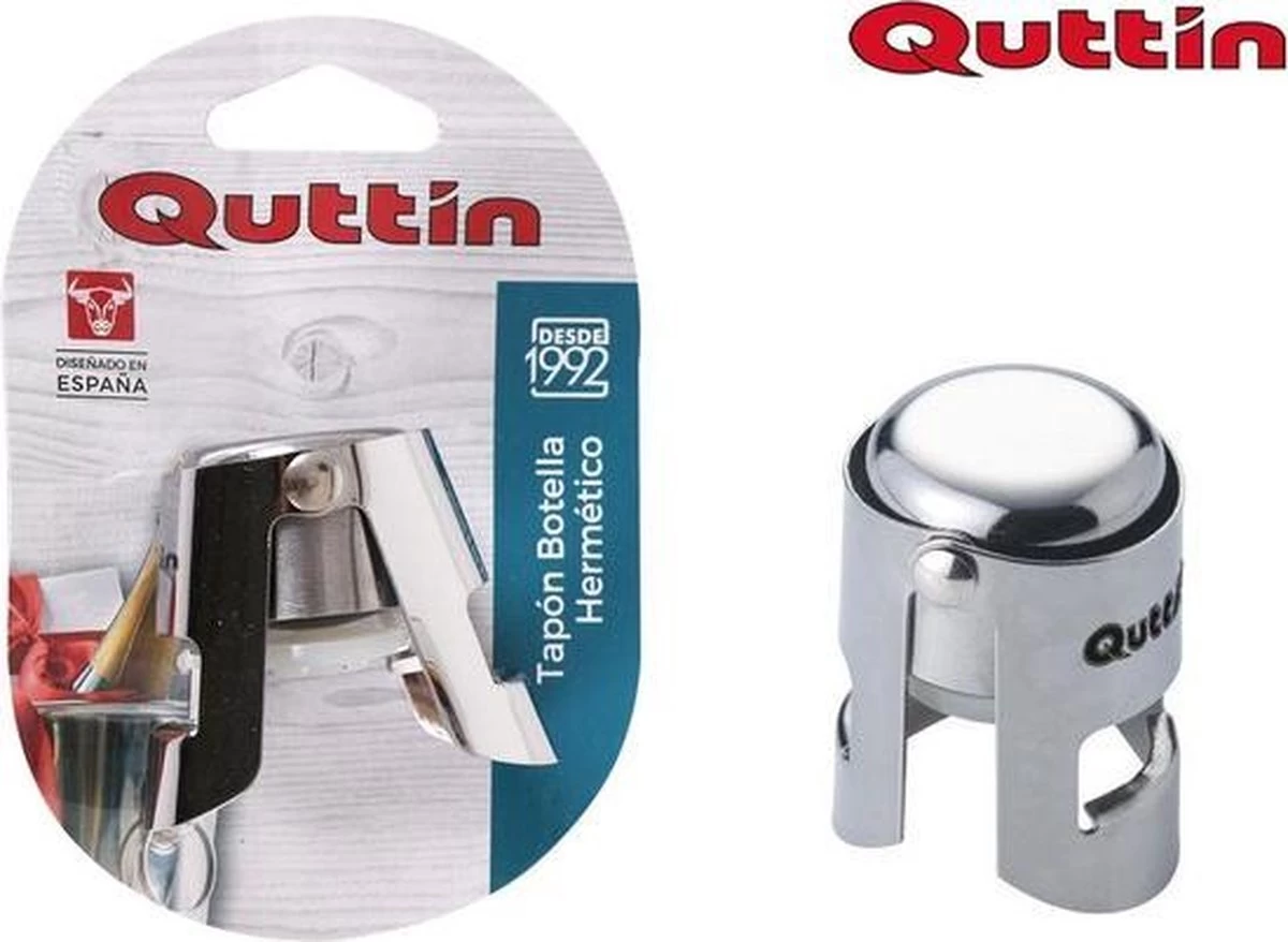 Quttin / Bouchon De Champagne / Bouchon De Vin En Acier Inoxydable Argenté 4 Quttin / Bouchon De Champagne / Bouchon De Vin En Acier Inoxydable Argenté – Image 2