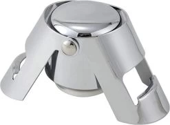 GG Kitchen - Valve à Champagne - Bouchon à Cava - Bouchon à Champagne - Valve à Bouteille - Argent - 2 Pièces