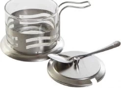 Sucrier Verres/métal Avec Couvercle Et Cuillère - Sucriers - Accessoires Café -Dégustation Délicate 1200x881