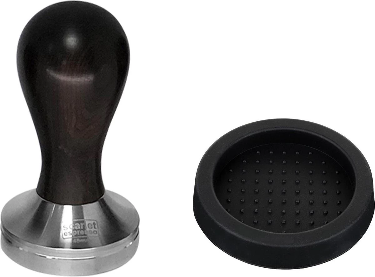 Expresso écarlate | Tamper "Classic" Pour Barista; Avec Poignée Ergonomique En Bois Précieux Et Base En Acier Inoxydable De Précision. Ebony Zwart + Potence 51 Mm 3 Expresso écarlate | Tamper "Classic" Pour Barista; Avec Poignée Ergonomique En Bois Précieux Et Base En Acier Inoxydable De Précision. Ebony Zwart + Potence 51 Mm