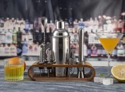 Cocktail Set Premium - Cocktail Set 12 Pièces Avec Bamboe Standard - Cocktail Shaker 750ml - Argent - Coffret Cadeau Luxe -Dégustation Délicate 1200x888 3