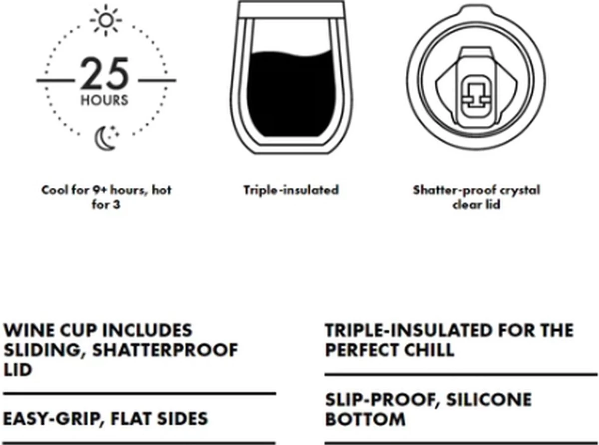 Gobelet à Boire Corkcicle Pour Vin Ou Café - Conçu Par Karim Rashid : "Chillwave" Gobelet De Voyage Isolé Sans Pied Avec Couvercle, Gobelet à Vin, Peut Contenir 355 Ml, 12 Oz 5 Gobelet à Boire Corkcicle Pour Vin Ou Café - Conçu Par Karim Rashid : "Chillwave" Gobelet De Voyage Isolé Sans Pied Avec Couvercle, Gobelet à Vin, Peut Contenir 355 Ml, 12 Oz – Image 3