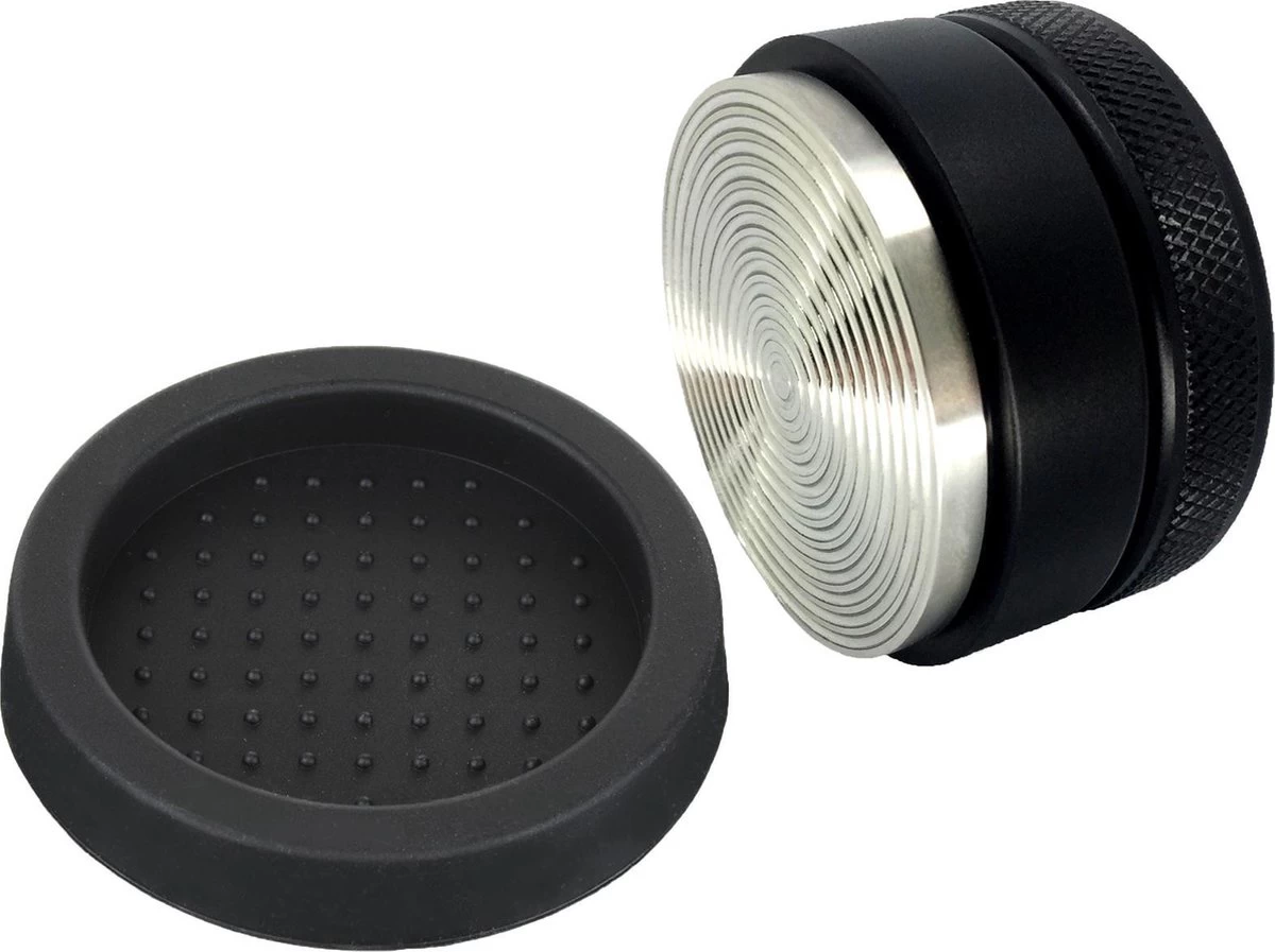 Expresso écarlate | Tamper "Grande Flat" Pour Barista; Avec Rainures 3D Pour Une Extraction Parfaite Avec Des Machines Porte-tamis; Des Tailles Différentes; à Toute épreuve. Noir 58,5 Mm + Planche De Tige 3 Expresso écarlate | Tamper "Grande Flat" Pour Barista; Avec Rainures 3D Pour Une Extraction Parfaite Avec Des Machines Porte-tamis; Des Tailles Différentes; à Toute épreuve. Noir 58,5 Mm + Planche De Tige