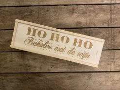 Dotti Woods - Merk Belge - Cadeau De Noël - Coffret Cadeau - Coffret à Vin/Coffret à Vin - "HOHOHO Sauf Avec Le Vin"