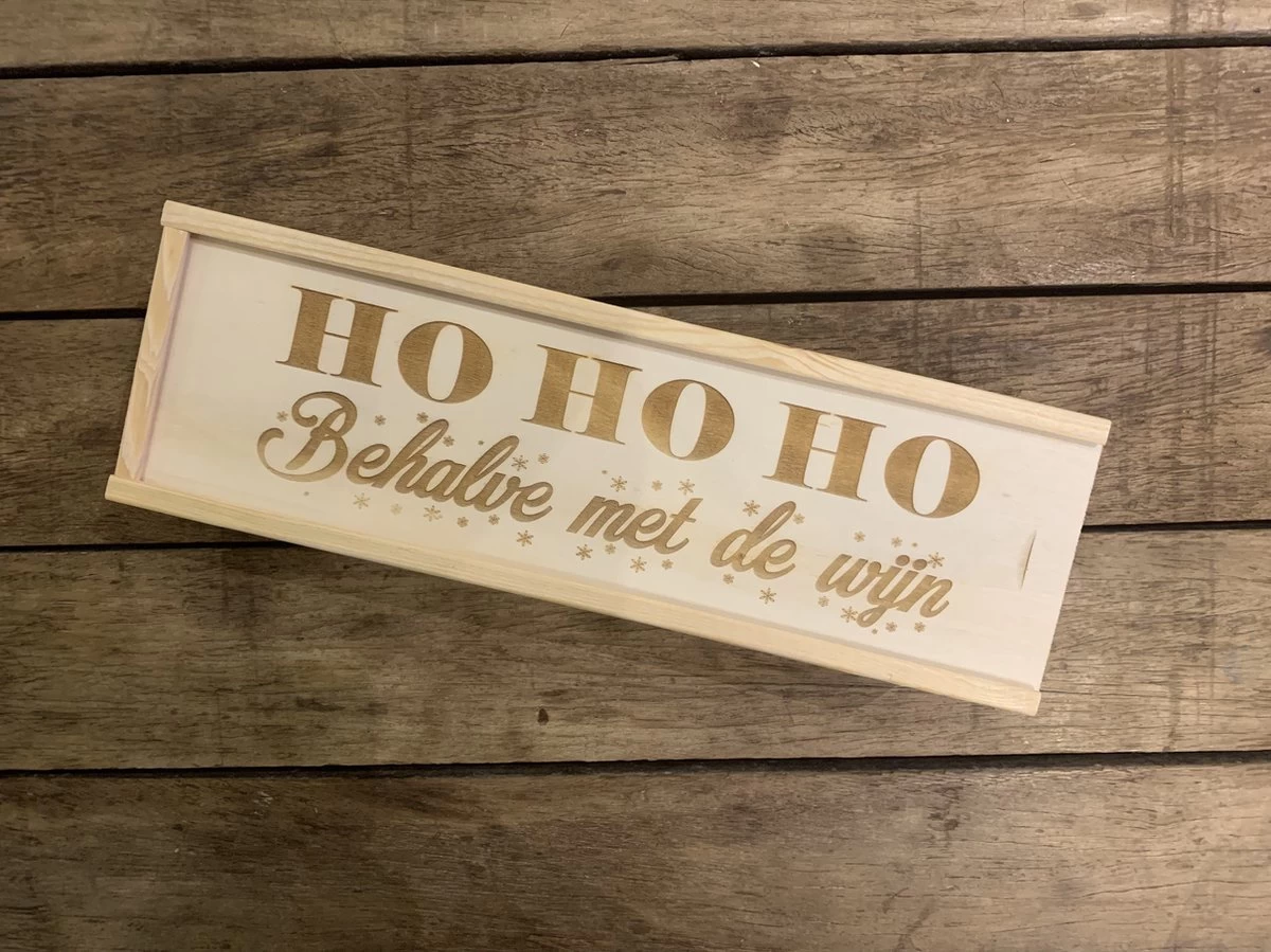 Dotti Woods - Merk Belge - Cadeau De Noël - Coffret Cadeau - Coffret à Vin/Coffret à Vin - "HOHOHO Sauf Avec Le Vin" 3 Dotti Woods - Merk Belge - Cadeau De Noël - Coffret Cadeau - Coffret à Vin/Coffret à Vin - "HOHOHO Sauf Avec Le Vin"