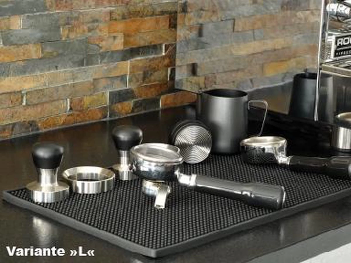 Expresso écarlate | Tampermat Et étagère "Tappetino Professional" Pour Barista, Robuste Et Pratique En Caoutchouc Naturel Robuste. Noir L 5 Expresso écarlate | Tampermat Et étagère "Tappetino Professional" Pour Barista, Robuste Et Pratique En Caoutchouc Naturel Robuste. Noir L – Image 3