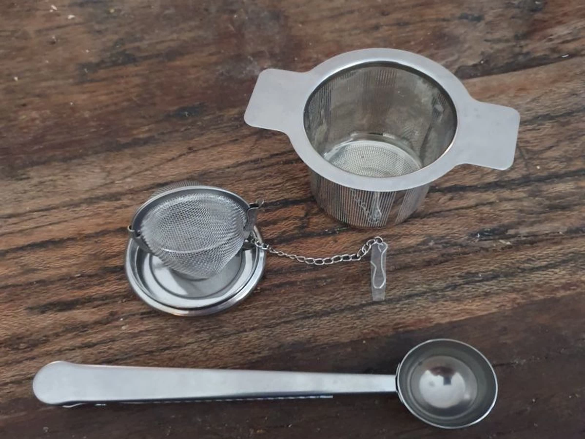 De-Smikkelplank - Planche à Thé (60cm) - Bois De Chêne - 8 Saveurs De Thee - Filtre à Thé - Cuillère Doseuse - High Tea - Planche De Service 6 De-Smikkelplank - Planche à Thé (60cm) - Bois De Chêne - 8 Saveurs De Thee - Filtre à Thé - Cuillère Doseuse - High Tea - Planche De Service – Image 4