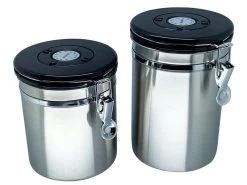 Expresso écarlate | Boîte à Café "Ermetica" En Acier Inoxydable Hermétique - Récipient à Café Pour Grains De Café Et Plus Argent 500 Gramme -Dégustation Délicate 1200x900 58