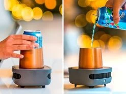 Allocacoc - Refroidisseur De Boissons Instantanées - Tasse De Refroidissement - CupCooler - Cuivre -Dégustation Délicate 1200x901 10