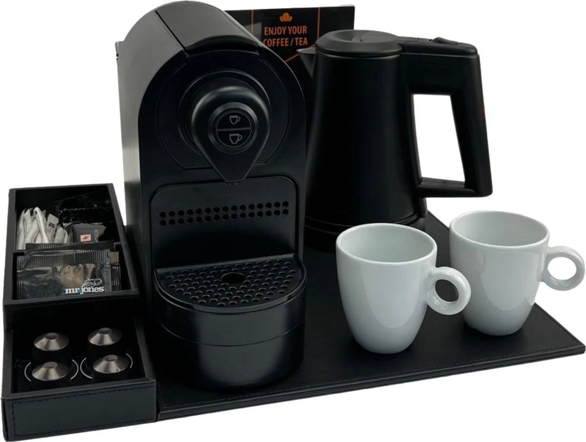 Plateau D'accueil Roootz Sienne | Porte-capsule Nespresso | Café Plateau | Similicuir Noir | Budget Convivial 5 Plateau D'accueil Roootz Sienne | Porte-capsule Nespresso | Café Plateau | Similicuir Noir | Budget Convivial – Image 3