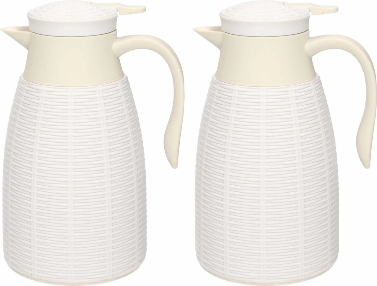 2x Cafetière / Pichet Sous Vide En Rotin Witte 1 Litre - Pichets à Cafetières/ Pichets à Thé / Pichets Isolants / Pichets Thermos 4 2x Cafetière / Pichet Sous Vide En Rotin Witte 1 Litre - Pichets à Cafetières/ Pichets à Thé / Pichets Isolants / Pichets Thermos – Image 2